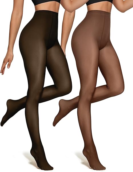 2 Pairs Fake Translucent Tights