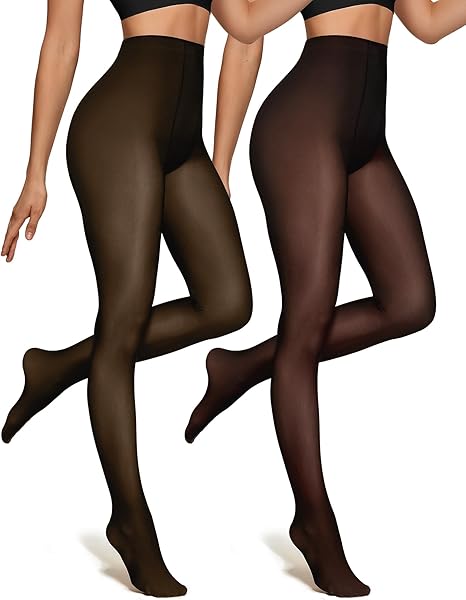 2 Pairs Fake Translucent Tights