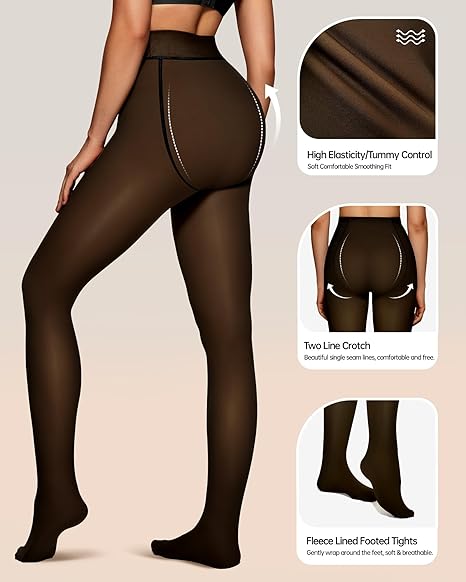 2 Pairs Fake Translucent Tights