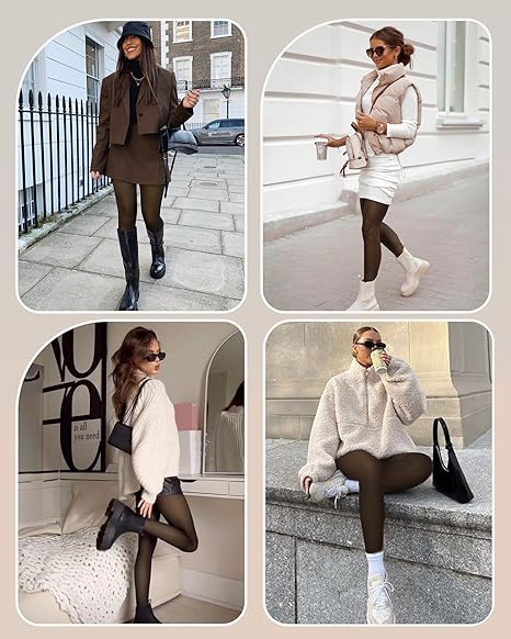 2 Pairs Fleece Lined Tights